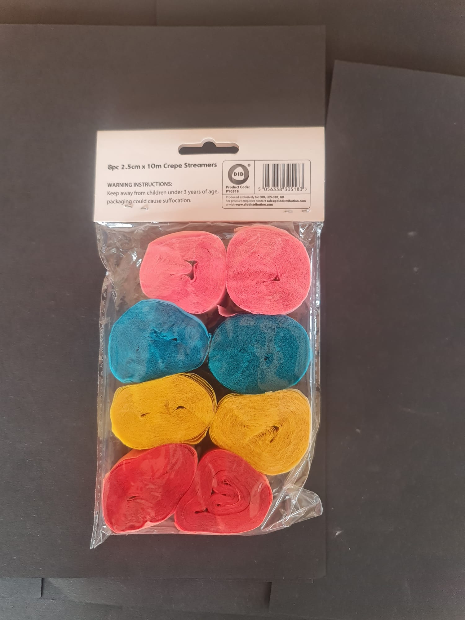 crepe streamers